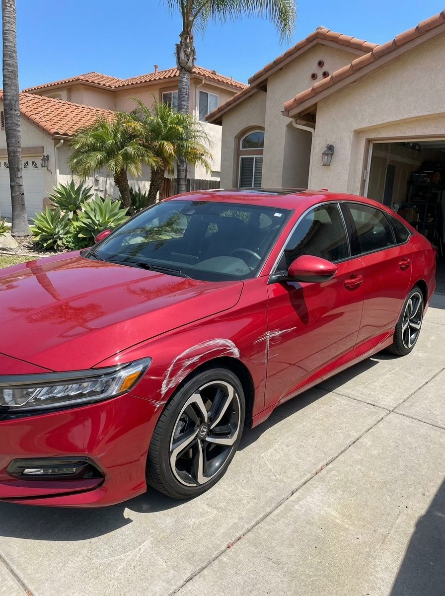 Before — fender damage